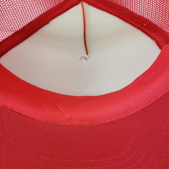 HEIL Heating Cooling Hat - Vintage Snapback Trucker Ball Cap RED Mesh Foam Rope - Picture 4 of 5